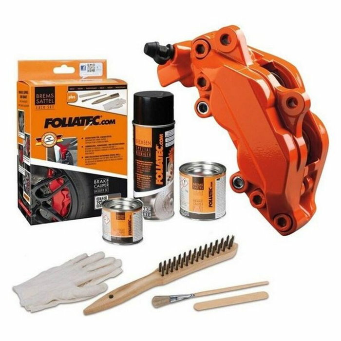 Foliatec Kit de peinture d'étrier de frein NÉON Jaune 4 composants