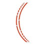 Foliatec PIN Striping Racing Orange 14 Bandes de 7 mm x 41 cm