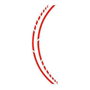 Foliatec PIN Striping Racing Rouge Néon 14 Bandes de 7 mm x 41 cm