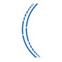 Foliatec PIN Striping Racing GT Bleu - 14 bandes de 7 mm x 41 cm