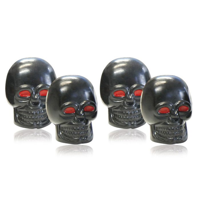 Foliatec Aircaps Tappe De Valve Skull Noire Avec Yeux Rouges 4 Pièces FO32703 Foliatec Aircaps Tappe De Valve Skull Noire Avec Yeux Rouges 4 Pièces FO32703