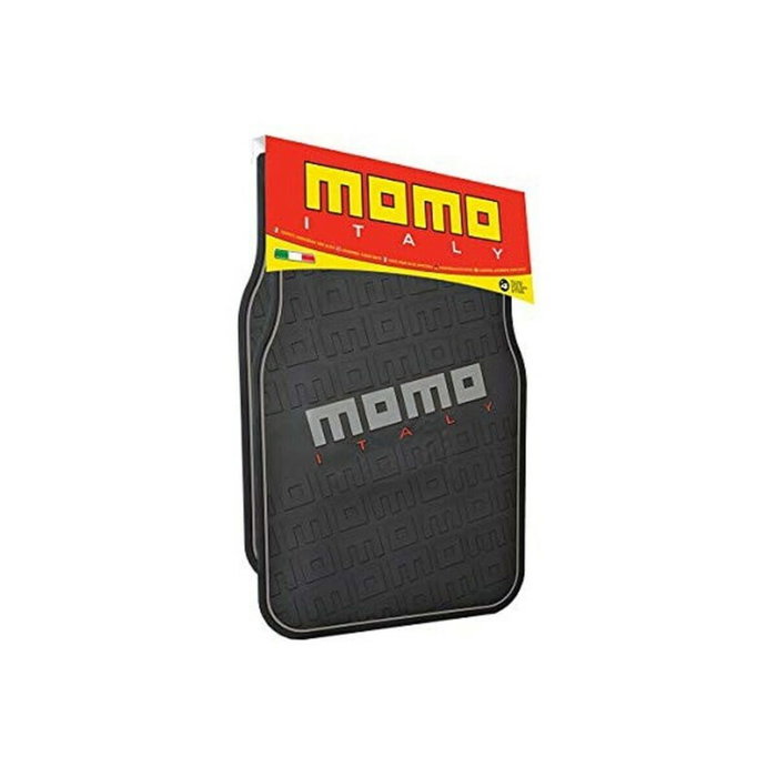 Momo Ensemble de 4 tapis universels noir et gris Momo Ensemble de 4 tapis universels noir et gris