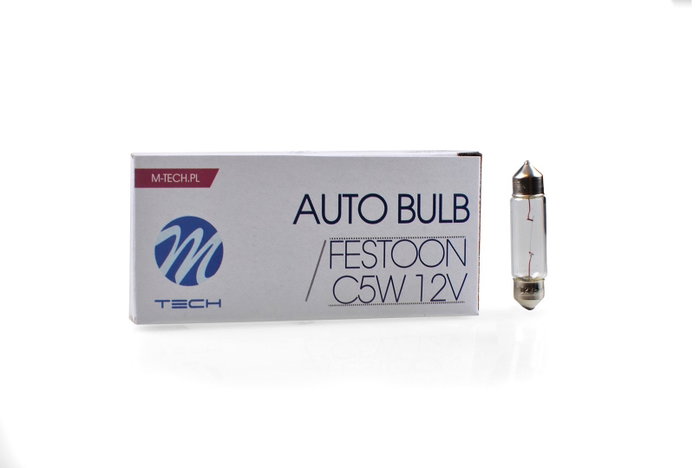 M-Tech SV8.5-8 12V/5W T11X41 C5W - Lot de 10 unités M-Tech SV8.5-8 12V/5W T11X41 C5W - Lot de 10 unités