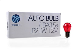 M-Tech Lampe S25 BA15s 12V 21/4W Rouge - Lot de 10