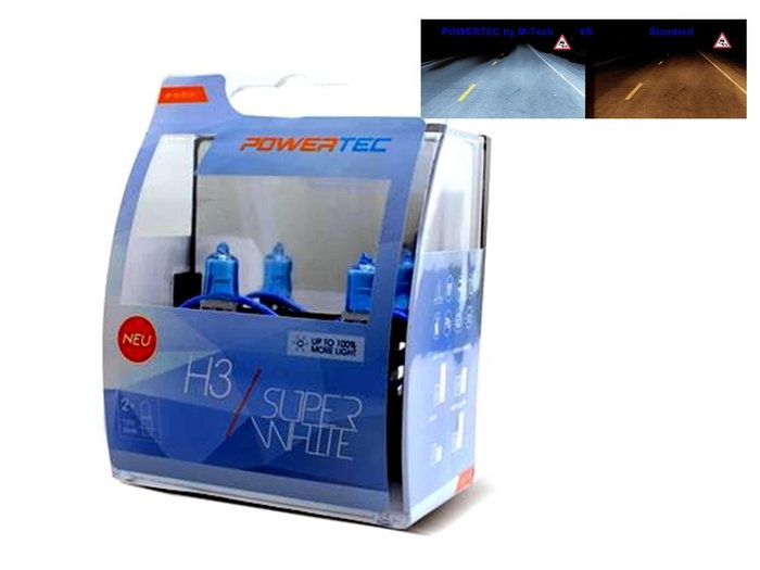 M-Tech Powertec Superwhite H3 12V PTZSW3-DUO Lampe Voiture