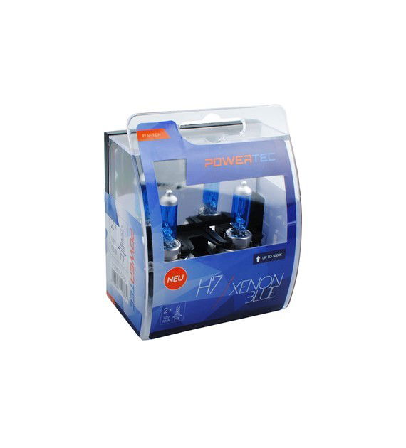 PowerTec Xenon Blue H7 12V 55W Px26d PTZXB7-DUO Ampoule Xenon Bleu