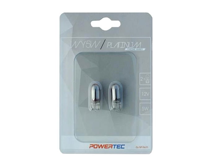 Powertec Wy5 W 10 5 W Wedge 12 V Chrome Blister PTZCH28-02B Powertec Wy5 W 10 5 W Wedge 12 V Chrome Blister PTZCH28-02B