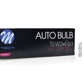 M-Tech MTECZ929 Lampe Halogène 24V 1.2W T5 Transparent 10 Unités