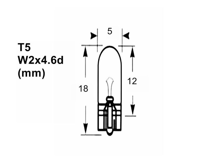 M-Tech MTECZ929 Lampe Halogène 24V 1.2W T5 Transparent 10 Unités
