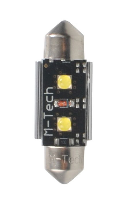 M-Tech Blister 2X Led L814W C5 W 41 mm 2Xhp Blanc