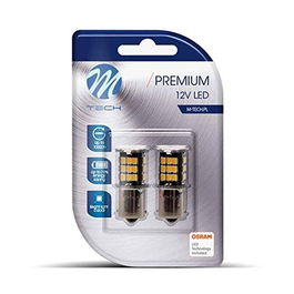 M-Tech Blister 2X Led L354W - Ba15S 48XSmd2835 Canbus Blanc