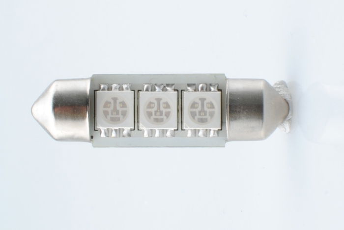 M-Tech Econo Lb310B Rétrofit LED C5 W 36 mm, 3XSmd5050, 12 V, Azur, Canbus