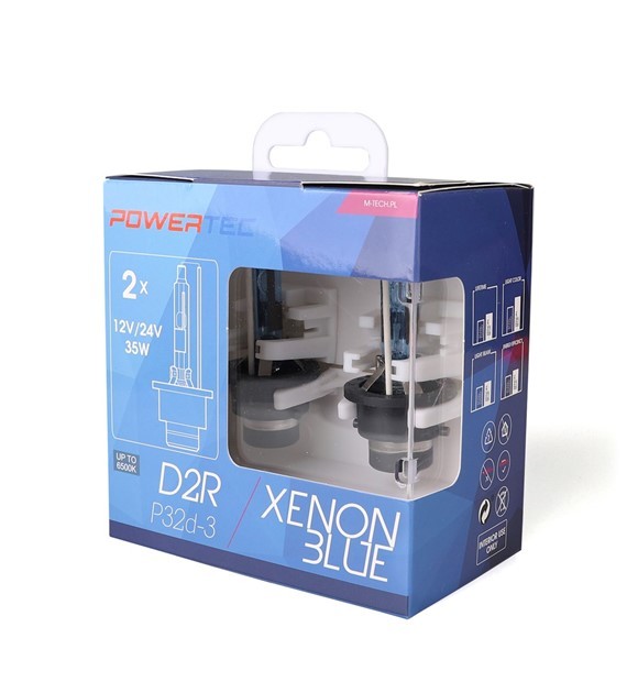 Powertec Xenon Blue D2S Duo MTECPTZXBD2S-DUO Ampoule Xénon Bleue 35W 6500K