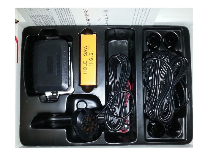 M-Tech Sensors De Parking CP7 Alouette - Noir, 4 Capteurs, Alarme, 12V, 40 KHz