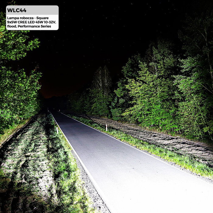 M-Tech MTECWLC44 Phare De Travail Carre 9x5 W Cree 45 W 10-32 V Inondation