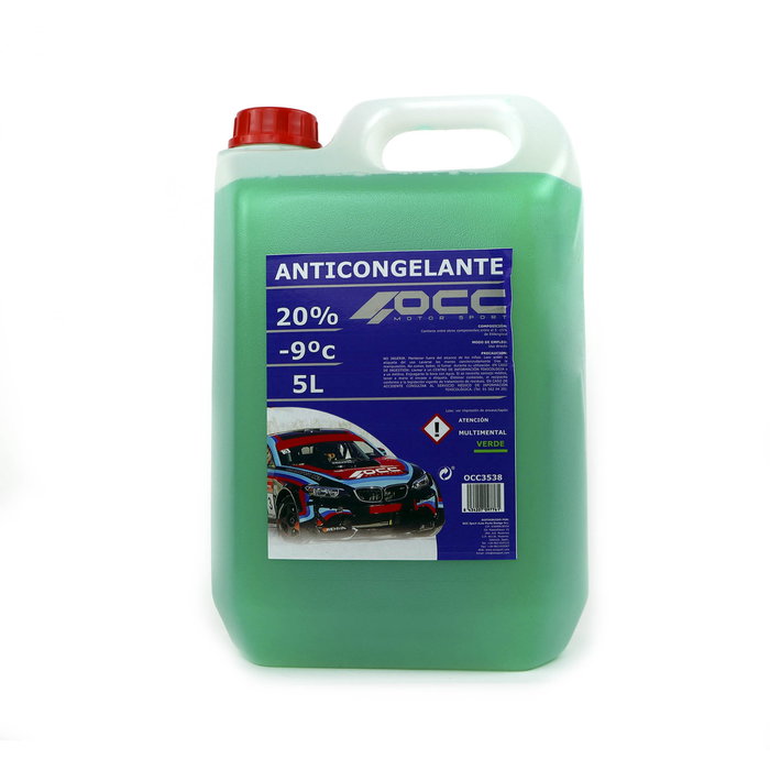OCC Motorsport Antigel Vert 20% -9°C 5 Litres OCC3538 Liquide Refroidissement Moteur OCC Motorsport Antigel Vert 20% -9°C 5 Litres OCC3538 Liquide Refroidissement Moteur