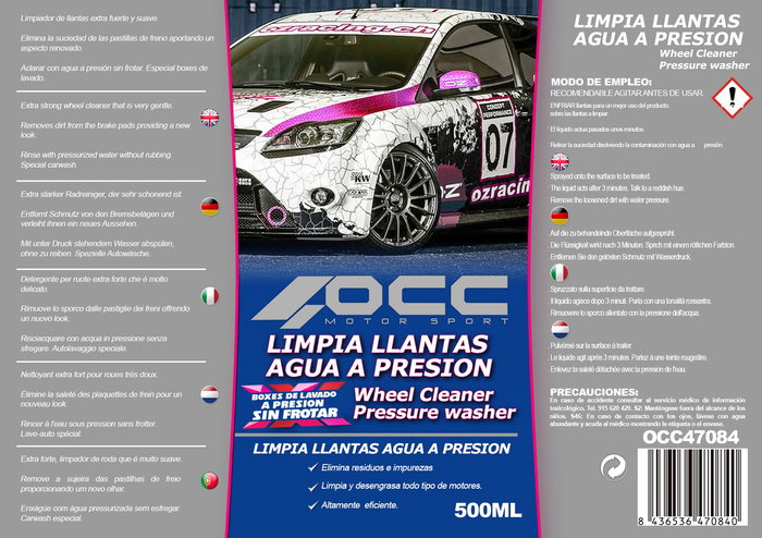 Occ Motorsport OCC47084 Nettoyant De Jantes Sans Frotter 500 mL