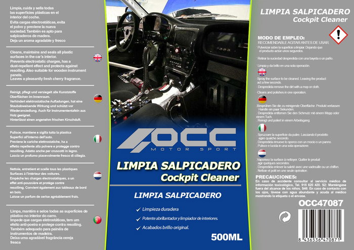 Occ Motorsport OCC47087 Nettoyant Tableau De Bord Voiture 500 mL Occ Motorsport OCC47087 Nettoyant Tableau De Bord Voiture 500 mL