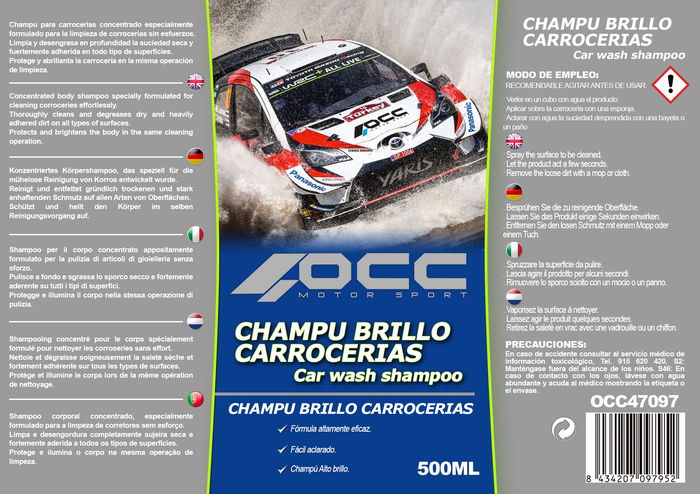 Occ Motorsport Shampoing Nettoyant De Carrosserie 500 mL OCC47097