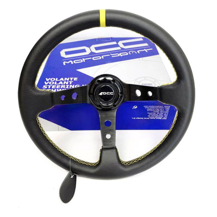 Occ Motorsport Volant Décalé Modèle Track en Cuir Artificiel Noir