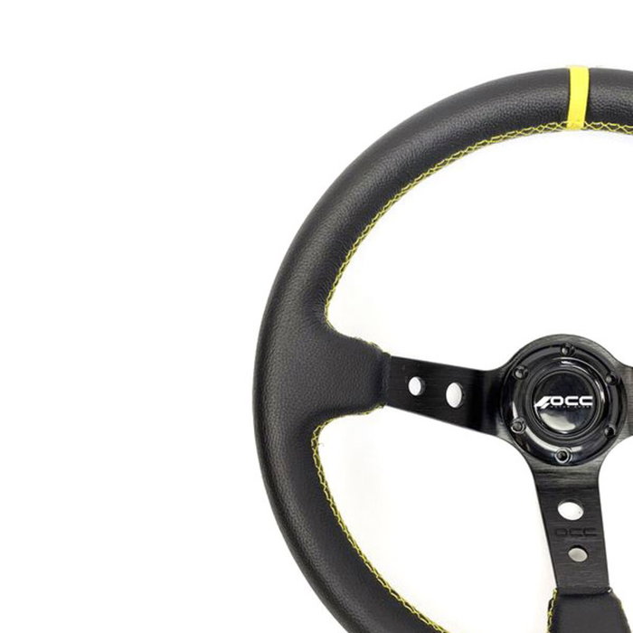 Occ Motorsport Volant Décalé Modèle Track en Cuir Artificiel Noir