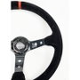 Occ Motorsport Volant Déplacé Mod. Track Cuir Suédé Bras Carbone Look