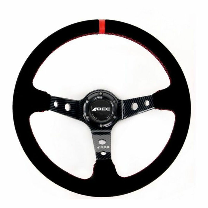 Occ Motorsport Volant Déplacé Mod. Track Cuir Suédé Bras Effet Carbone