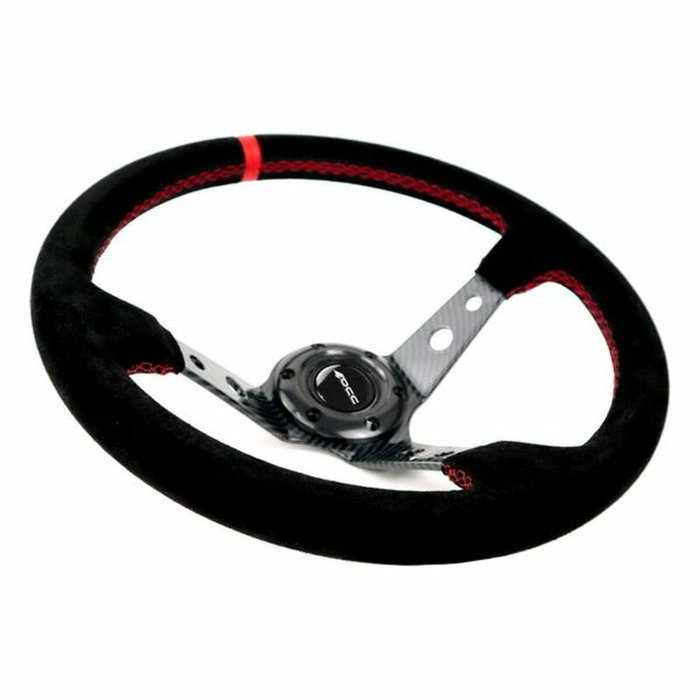 Occ Motorsport Volant Déplacé Mod. Track Cuir Suédé Bras Effet Carbone