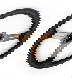 Occ Motorsport Volant Plat Mod. Classic Cuir Perforé Bras Bronze OCCVOL009