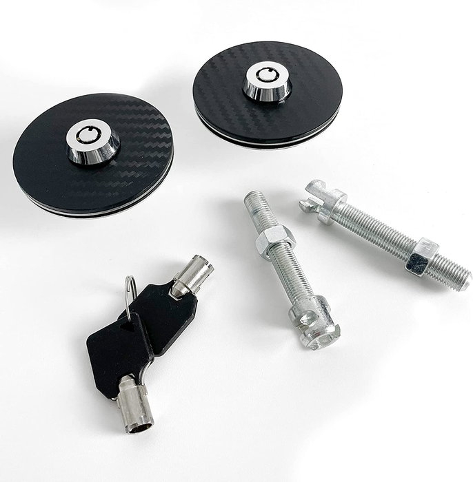 OCC Motorsport Kit De Fermeture Capot Clé Noir-Argent Carbone OCCRC009