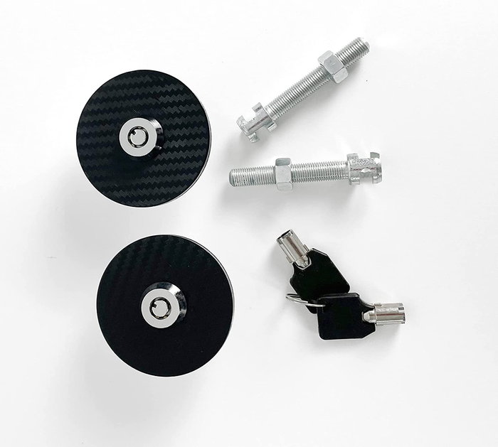 OCC Motorsport Kit De Fermeture Capot Clé Noir-Argent Carbone OCCRC009