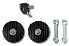 OCC Motorsport Kit De Fermeture Capot Clé Noir-Argent Carbone OCCRC009