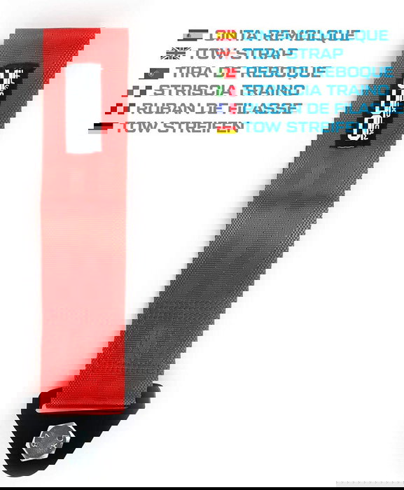 OCC Motorsport OCCRC013 Sangle De Remorquage Rouge 25x5cm Nylon 3000kg