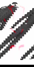 OMP Outletmono Omp One-S1 Noir-Rouge Taille 50 OMPIA0185207350 Combinaison Course FIA 8856-2000 Nomex