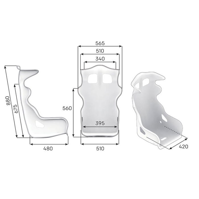 OMP Siege Racing Omp Rs-Pt2 Fia 8855-1999 Noir OMPHA0-0762-B01-071 Siège Auto Professionnel Fibre de Verre Velours