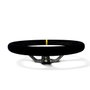 OMP Volant CORSICA en suédine 350mm bras noirs - détail jaune