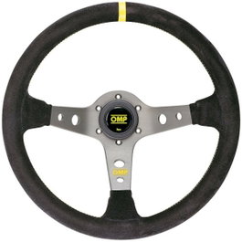 OMP Volant CORSICA en suédine noir avec bras titane 350mm