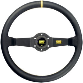 OMP Volant Rally en cuir noir 350 mm 2 bras