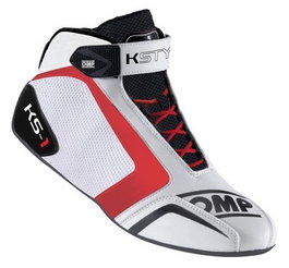 OMP Bottes Kart Ks-1 Blanc-Noir-Rouge Taille 42 OMPKC0-0815-A01-120-42