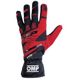 OMP Gants Karting Ks-3 Rouge-Noir Taille 6 Enfants OMPKB0-2743-B01-060-006
