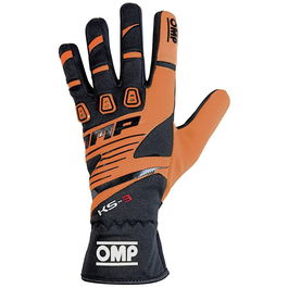 OMP Gants Karting Ks-3 OMPKB0-2743-B01-096-006 Orange-Noir Taille 6 Enfants