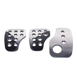 OMP Jeu De 3 Pédales Omp Racing En Chromé OMPOA0-1040-003 Aluminium Accélérateur Court