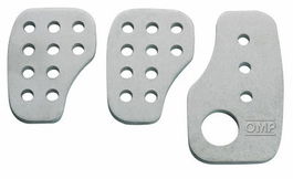 Omp Ensemble 3 Pédales De Rally Argent OMPOA0-1030 Aluminium