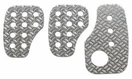 OMP Set 3 Ped.Sand-Blasted All. OMPOA0-1050 Pédales Aluminium Rallye 2,5 mm