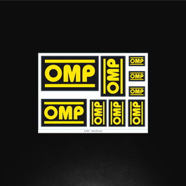 Omp Jeu D'Autocollants OMPX00-889 331 X 231 mm Ensemble de 9 Autocollants