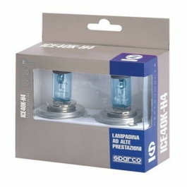 Sparco ICE40K H4 12V 60/55W - Lot de 2 ampoules effet Xenon bleu
