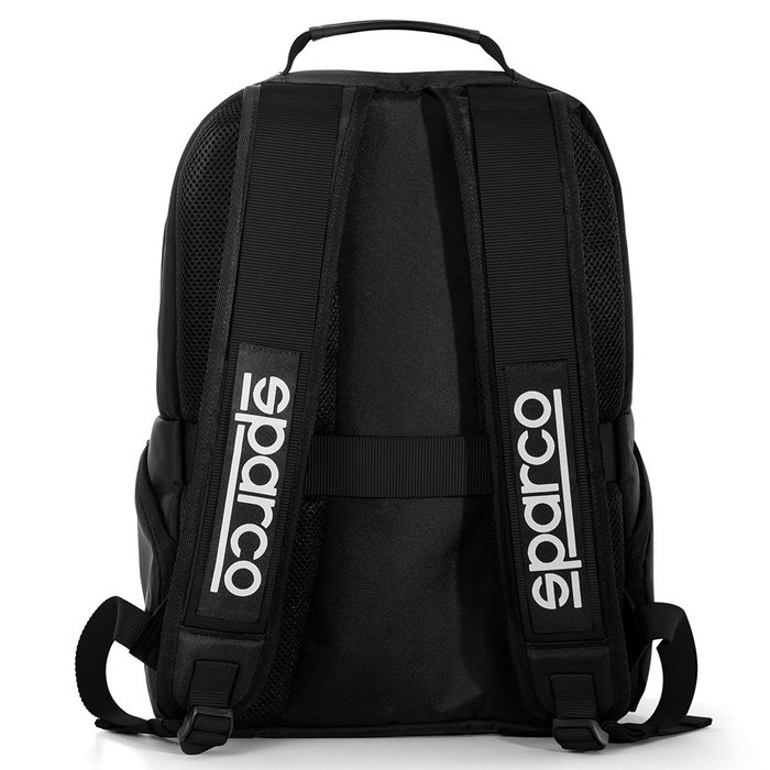 Sparco S016440NRNR Sac à Dos Stage Noir, 15 Litres, Polyester Résistant à l'Eau, Poche 15"