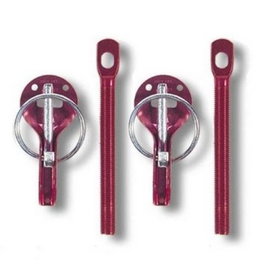 Sparco SP01606AR Fermeture De Sécurité Capot Aluminium Anodisé Rouge Universel