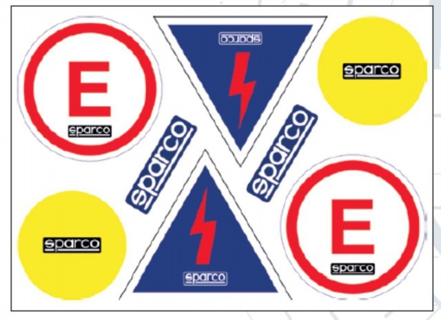 Sparco Kit De Stickers Pour Rallye Car SASPA002 Sparco Kit De Stickers Pour Rallye Car SASPA002