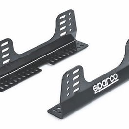 Sparco S004902 Bases Latérales Régulables Acier 3 mm Noir FIA
